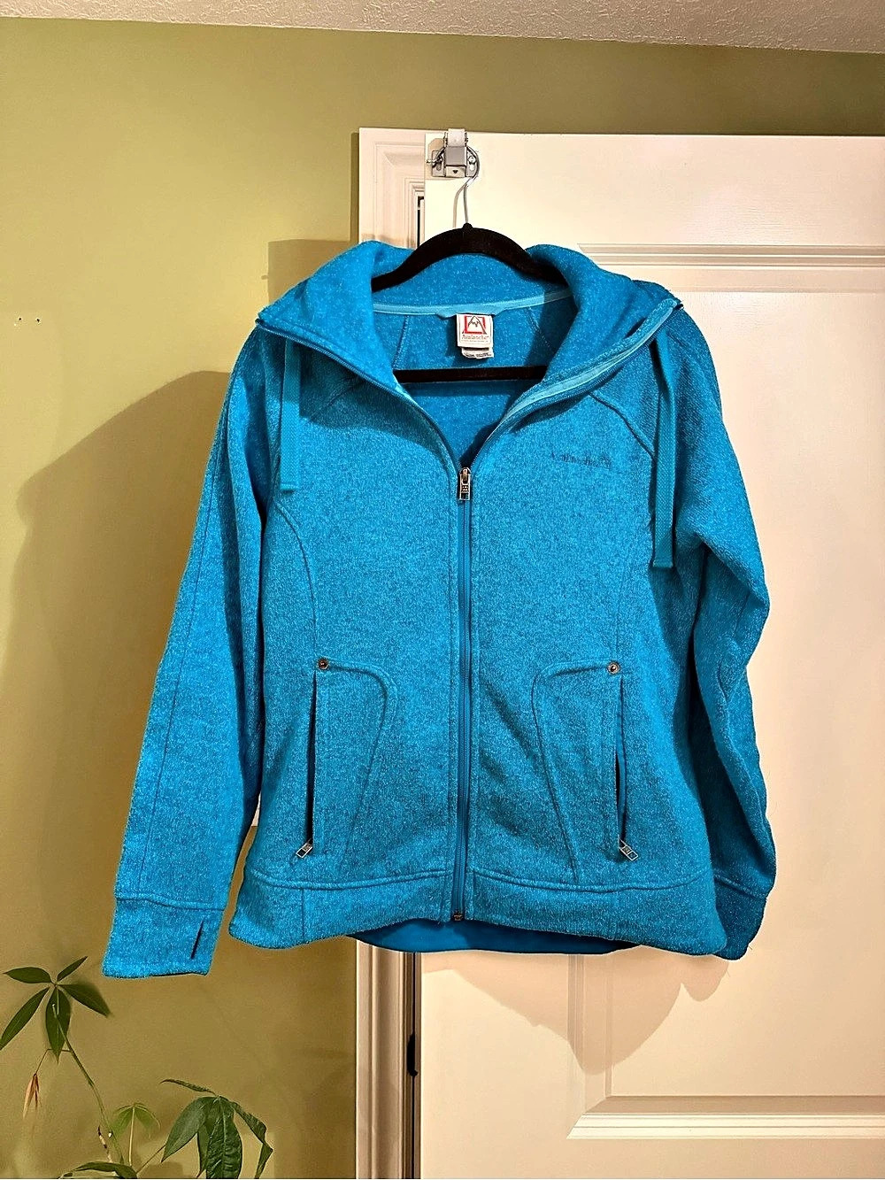 Avalanche Turquoise Sweater Fleece Full Zip Hoodie Jacket M